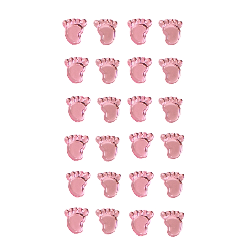 Girl Footprints Pearl Pink Craft Stickers - 25 Pieces | Personal ...